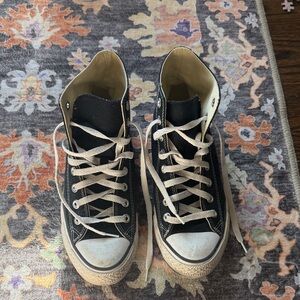 Converse High Top Sneakers in Black and Cream